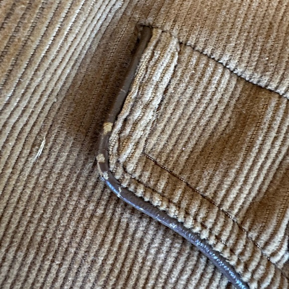 VTG 70’s JCPenney Brown Corduroy suit Vest. Orange Back. Front Pockets. 44L - Picture 13 of 15